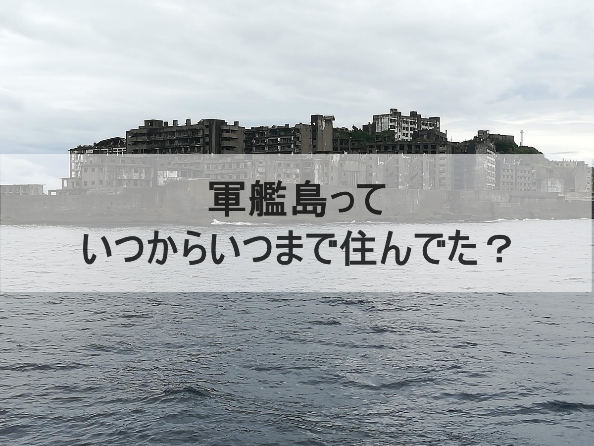 軍艦島の全体の画像